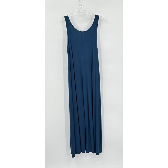 UNIVERSAL STANDARD ATHENA maxi dress tank knit scoop neck deep sea blue 10 12 XS - Picture 4 of 6
